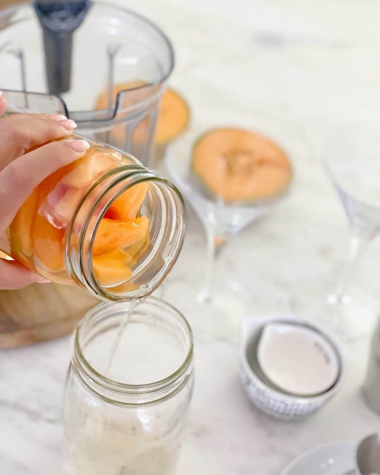 Cantaloupe Grapefruit Vodka Martini with Cantaloupe Infused Vodka CA