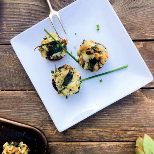 Spinach and Artichoke Stuffed Mushrooms