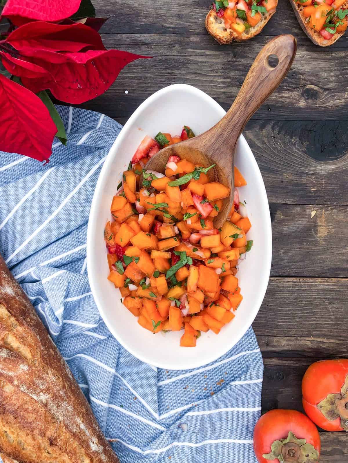 Persimmon Bruschetta