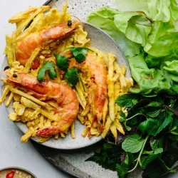 Vietnamese prawn and sweet potato fritters