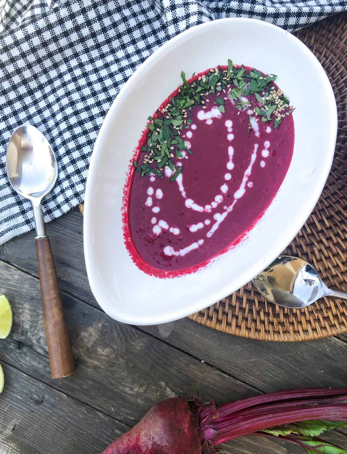 Creamy Thai Beet Soup