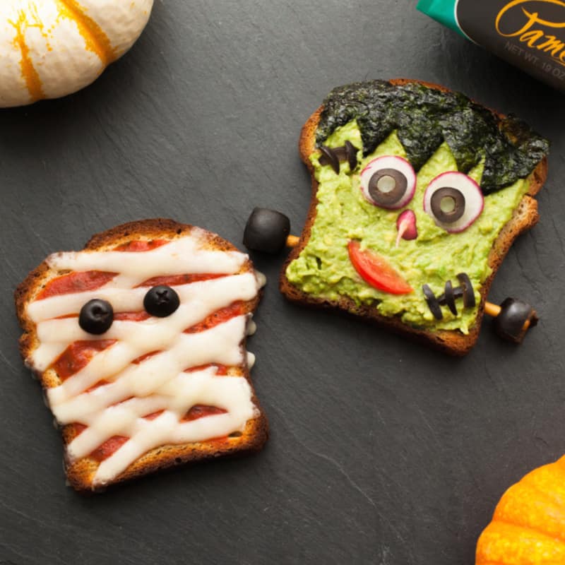 mummy Frankenstein monster toast