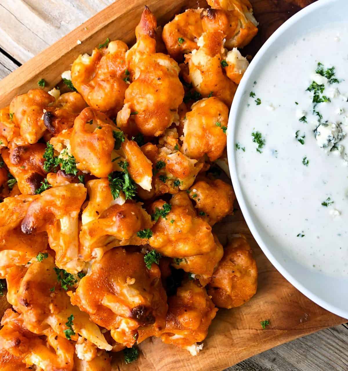 Buffalo Cauliflower Bites. Deliciously healthy dishes kids can help make...and eat