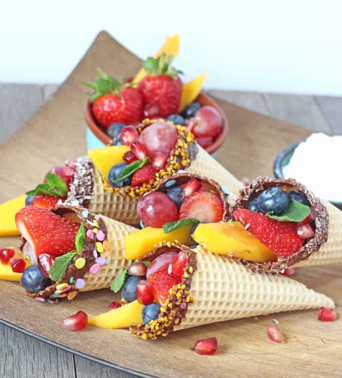 fruit cones desserts kids can make