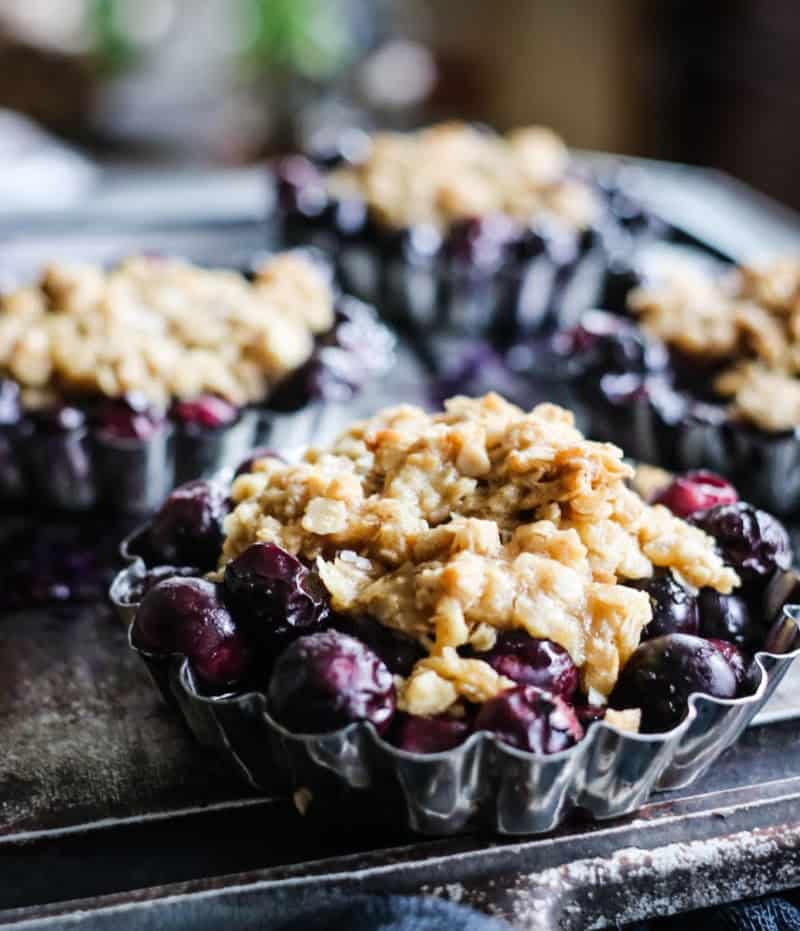 Individual Blueberry Crisps