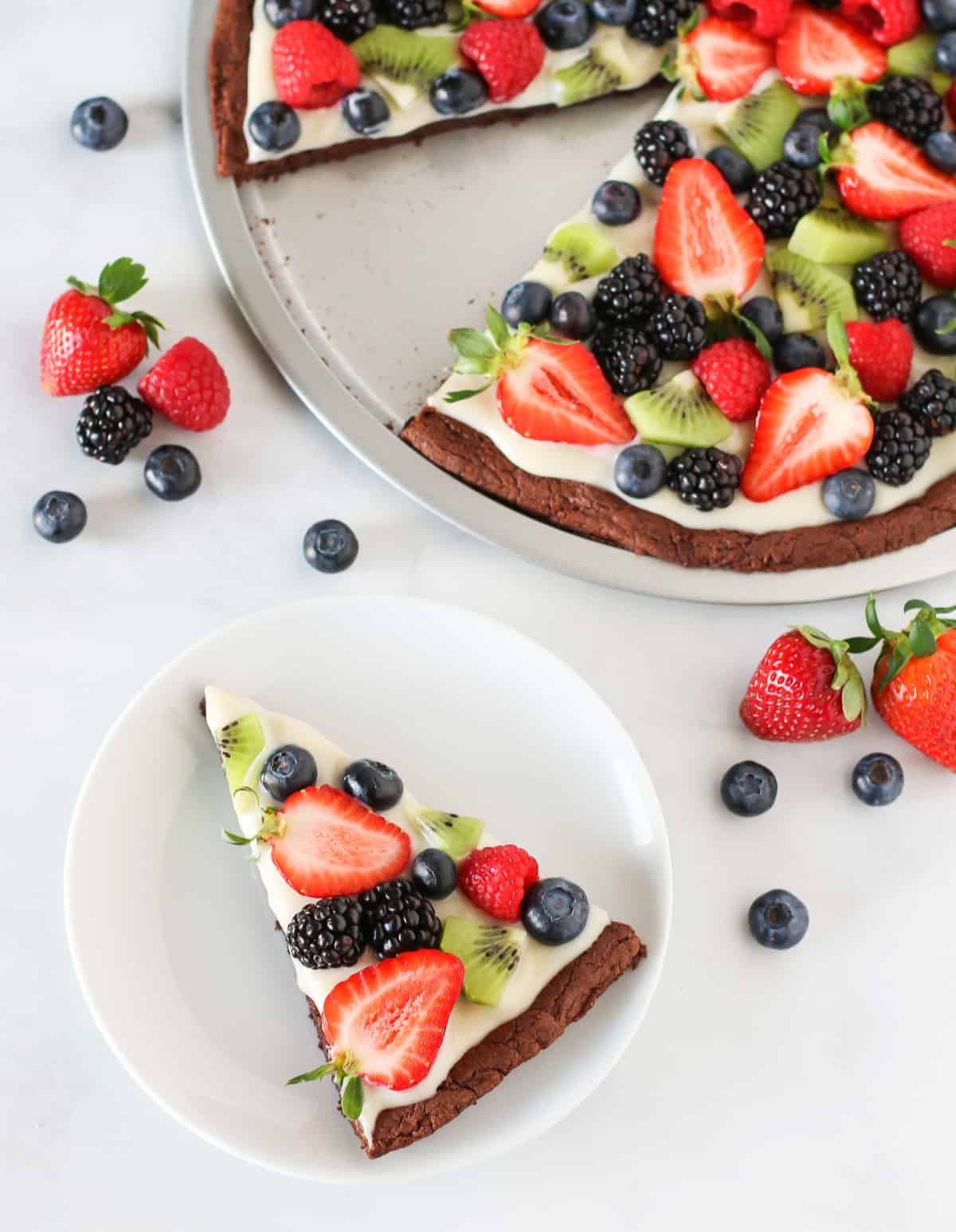 brownie fruit pizza recipe desserts kids can make 