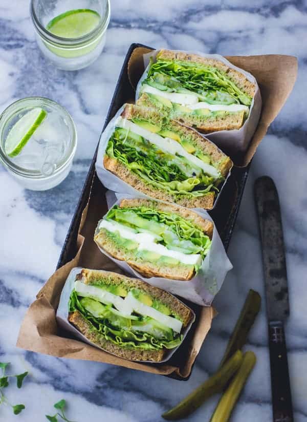 Green Goddess Sandwich with California Grown Leafy Greens