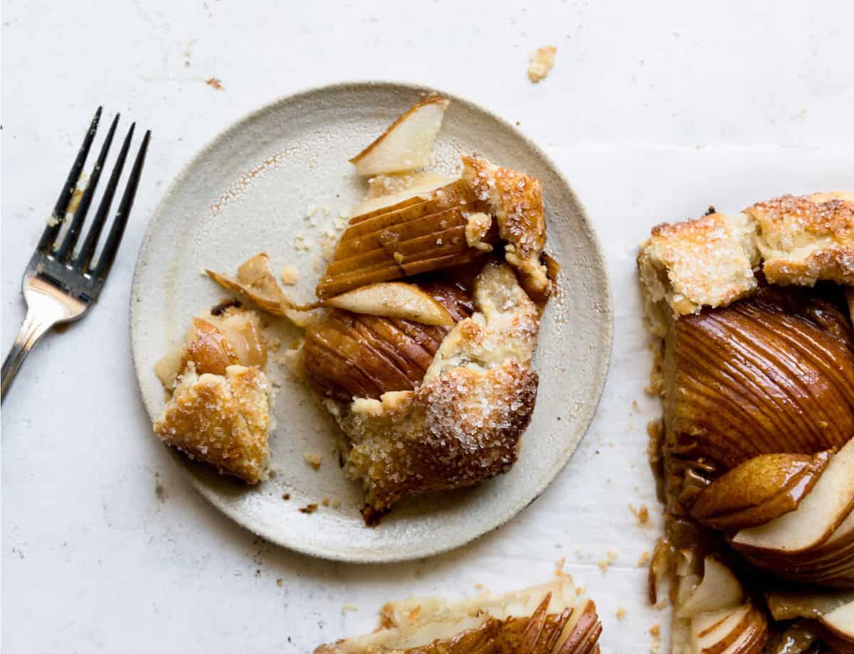 Salted Honey Pear Crostata