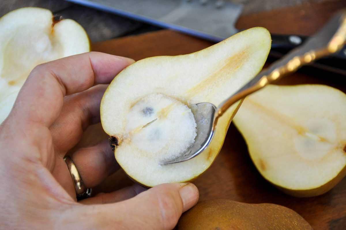 Scoop the Core out of the Pear