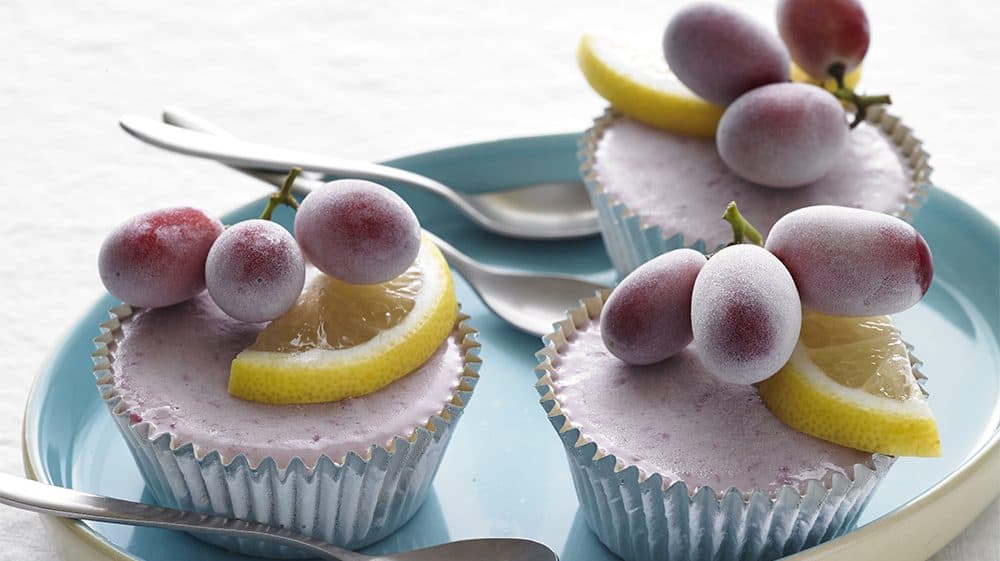 Grape Frozen Yogurt Tarts