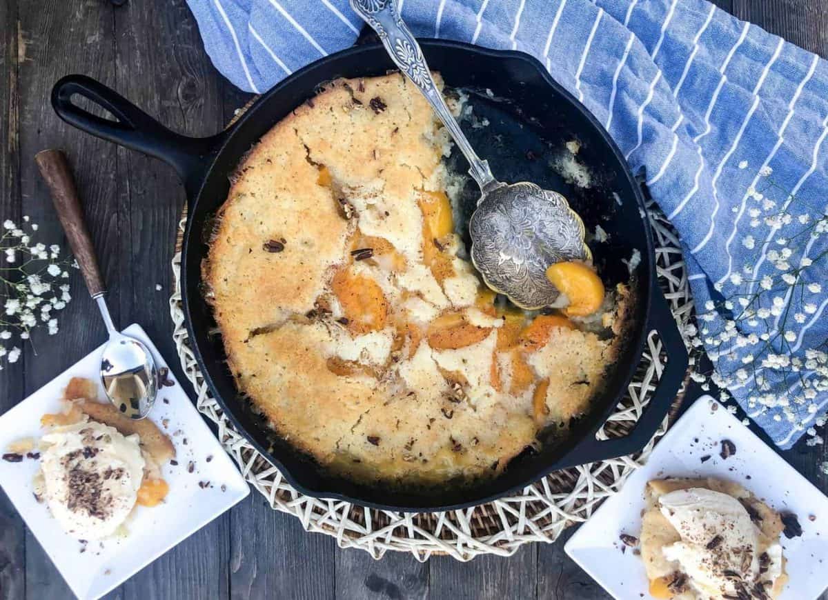 cobbler with cling peaches