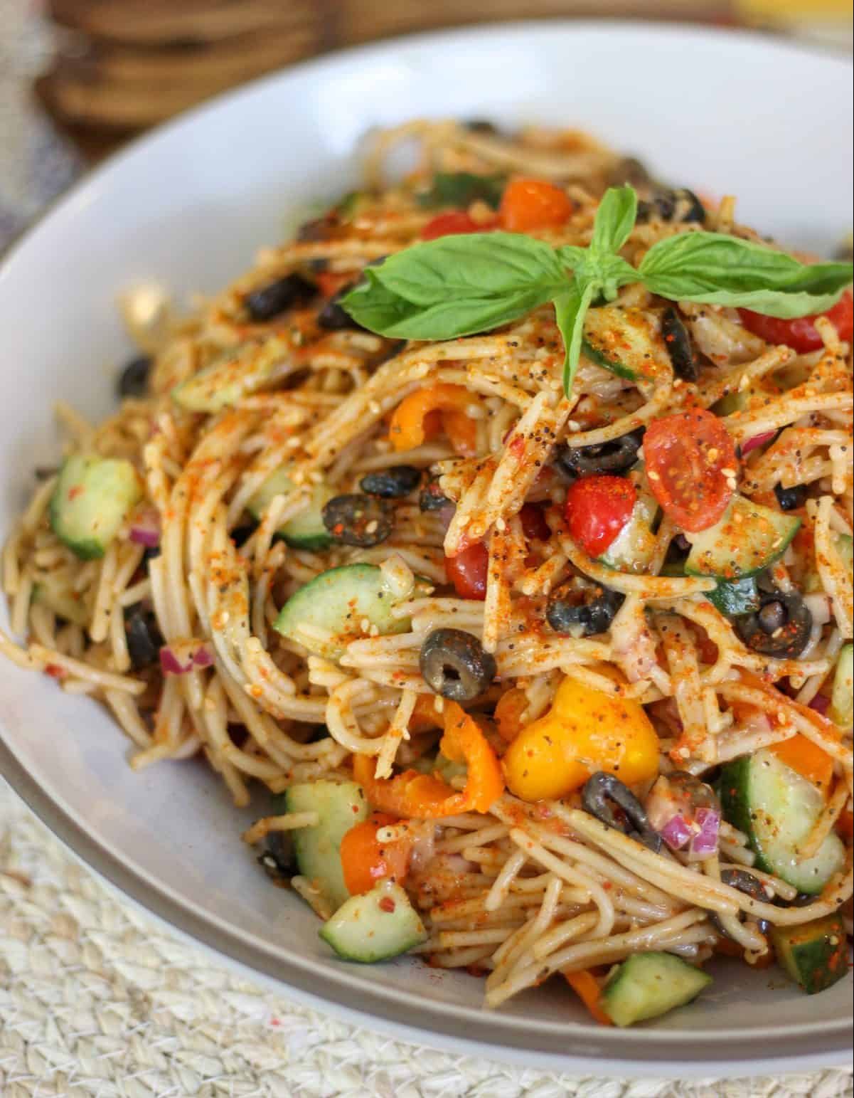 Spaghetti Salad recipe with California Ripe Olives