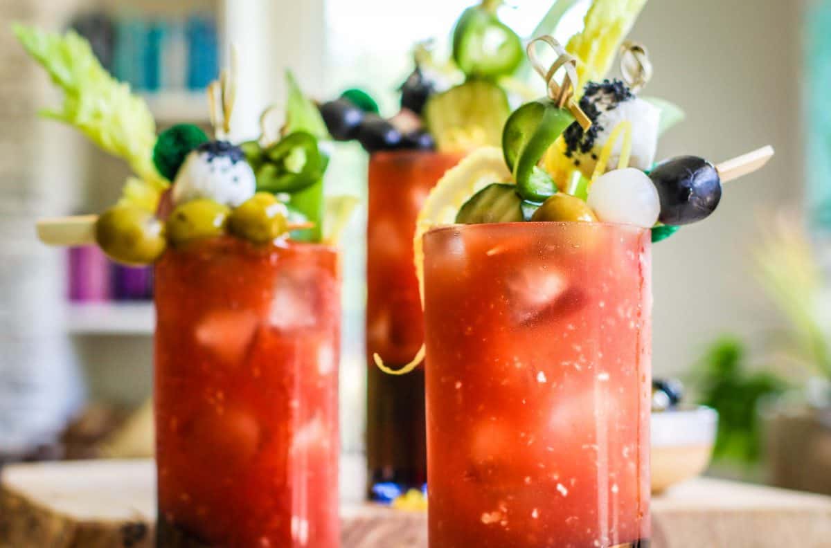 California style bloody mary recipe using CA Olives