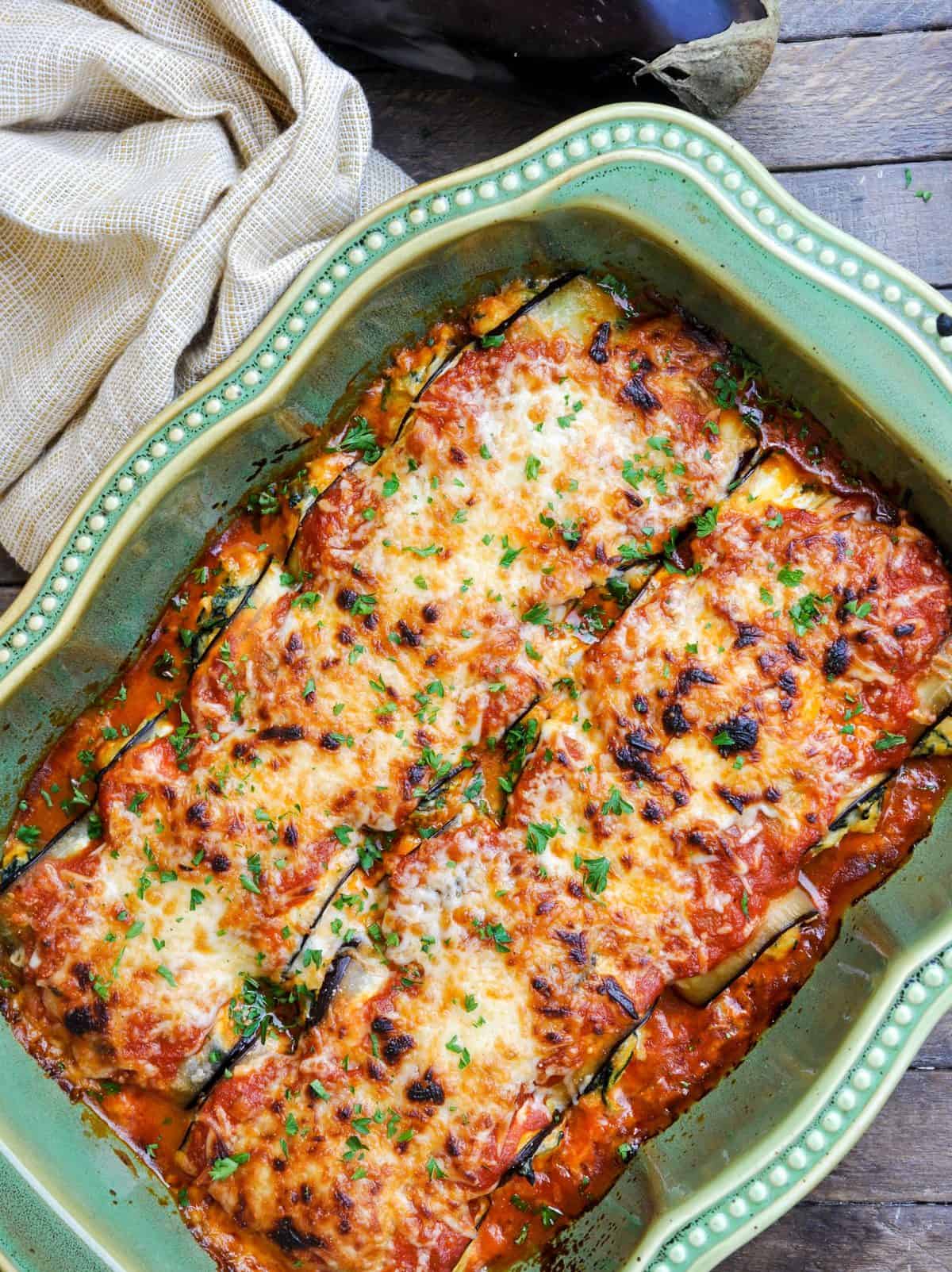 How to Make Eggplant Rollatini with Spinach + Sweetpotatoes