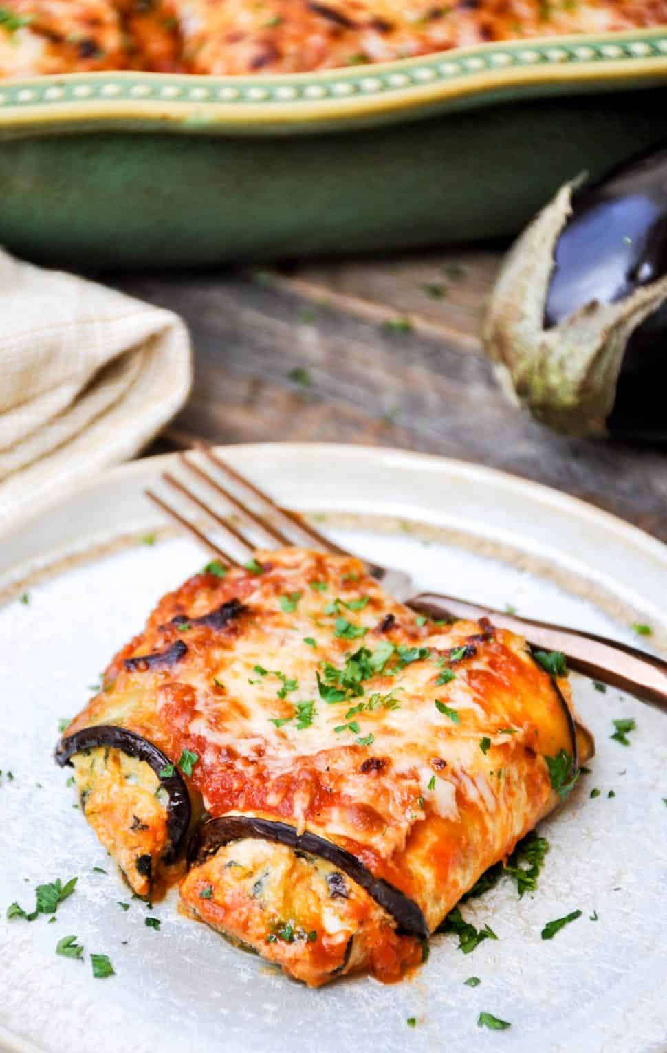 How to Make Eggplant Rollatini with Spinach + Sweetpotatoes ...