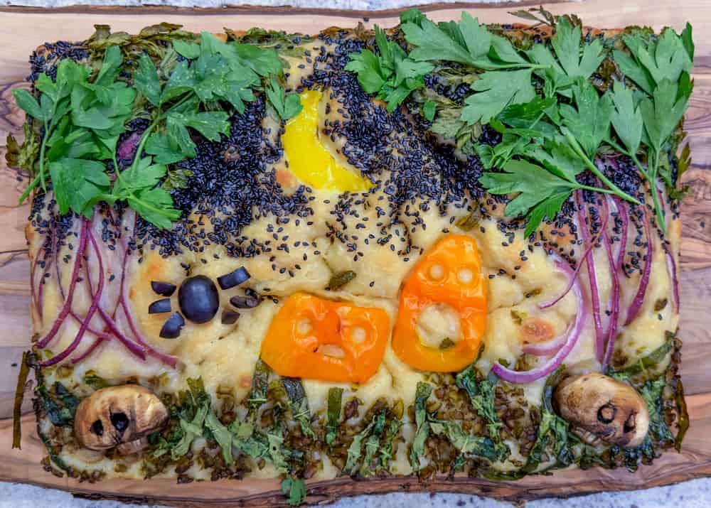 Halloween Food Art Focaccia