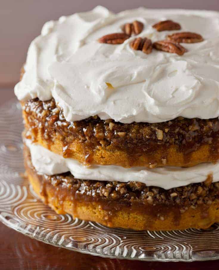 pumpkin praline cake