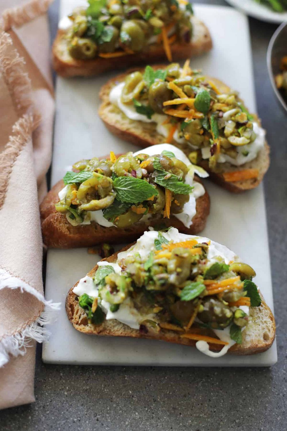 Green Olive Bruschetta