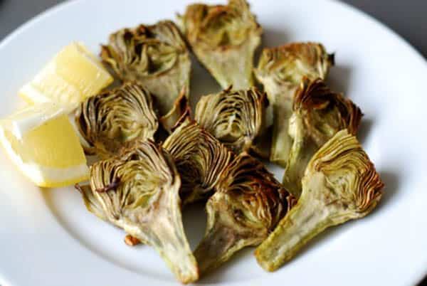 How to cook artichokes, these are roasted baby artichokes.