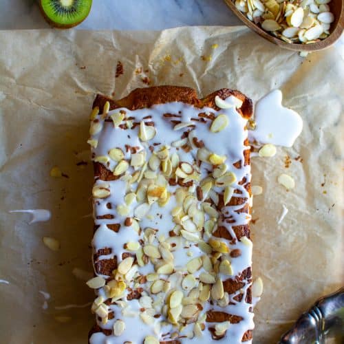 Kiwi Bread with Lime Glaze + Almonds: Kate of Hola Jalapeño