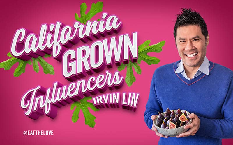 Irvin Lin holding a bowl of figs.