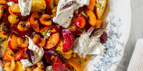 A Simple Summer Stone Fruit and Burrata Salad