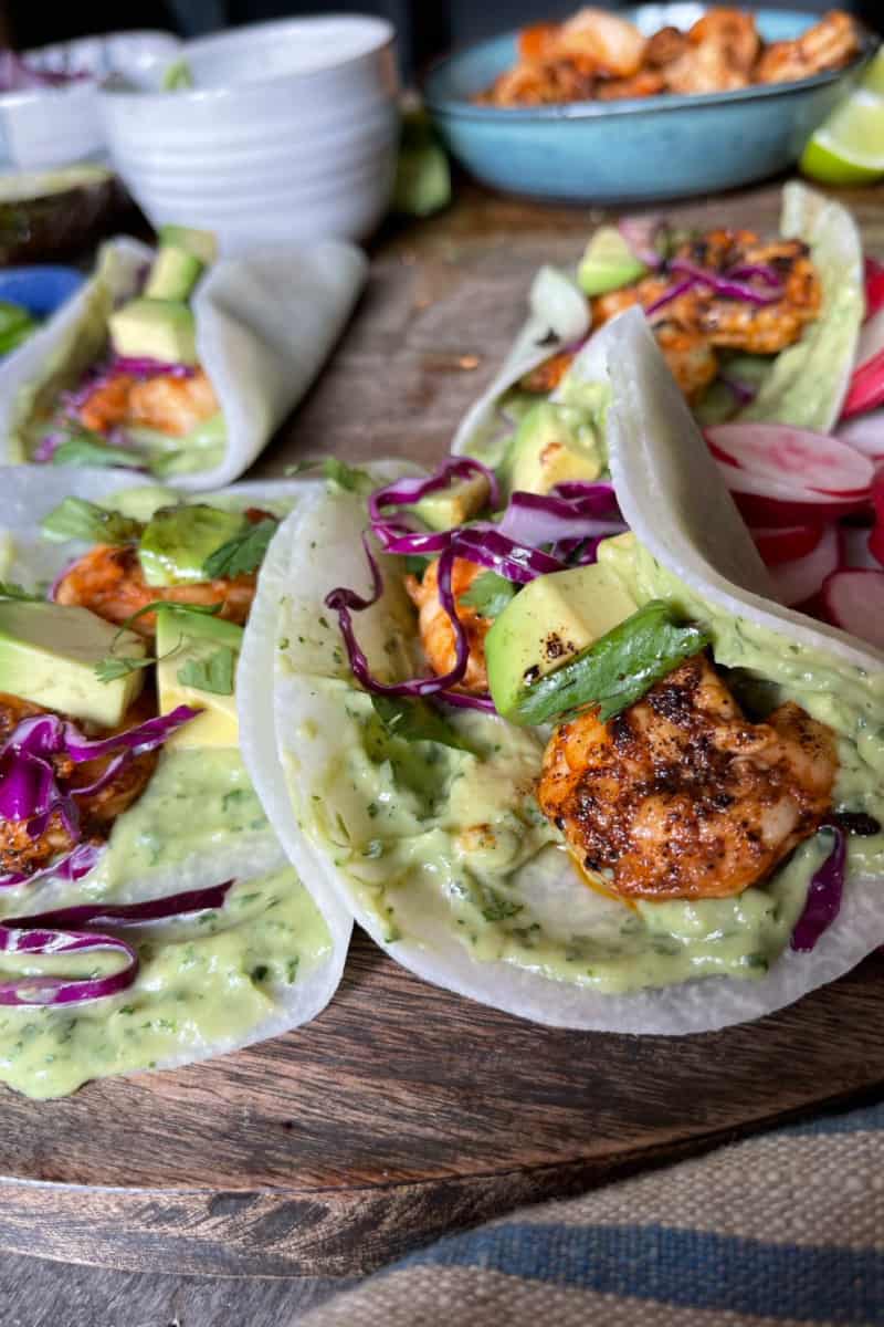 Whole30 Shrimp Tacos from nocrumbsleft