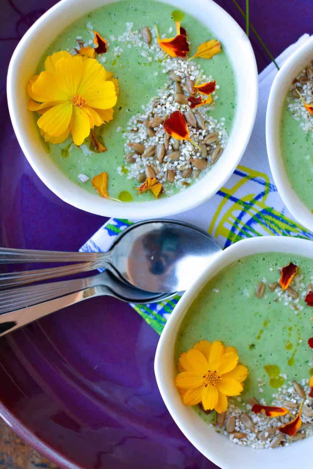 Chilled Avocado Soup {Sopa de Aguacate} with Farmers' Market Fairy Dust 