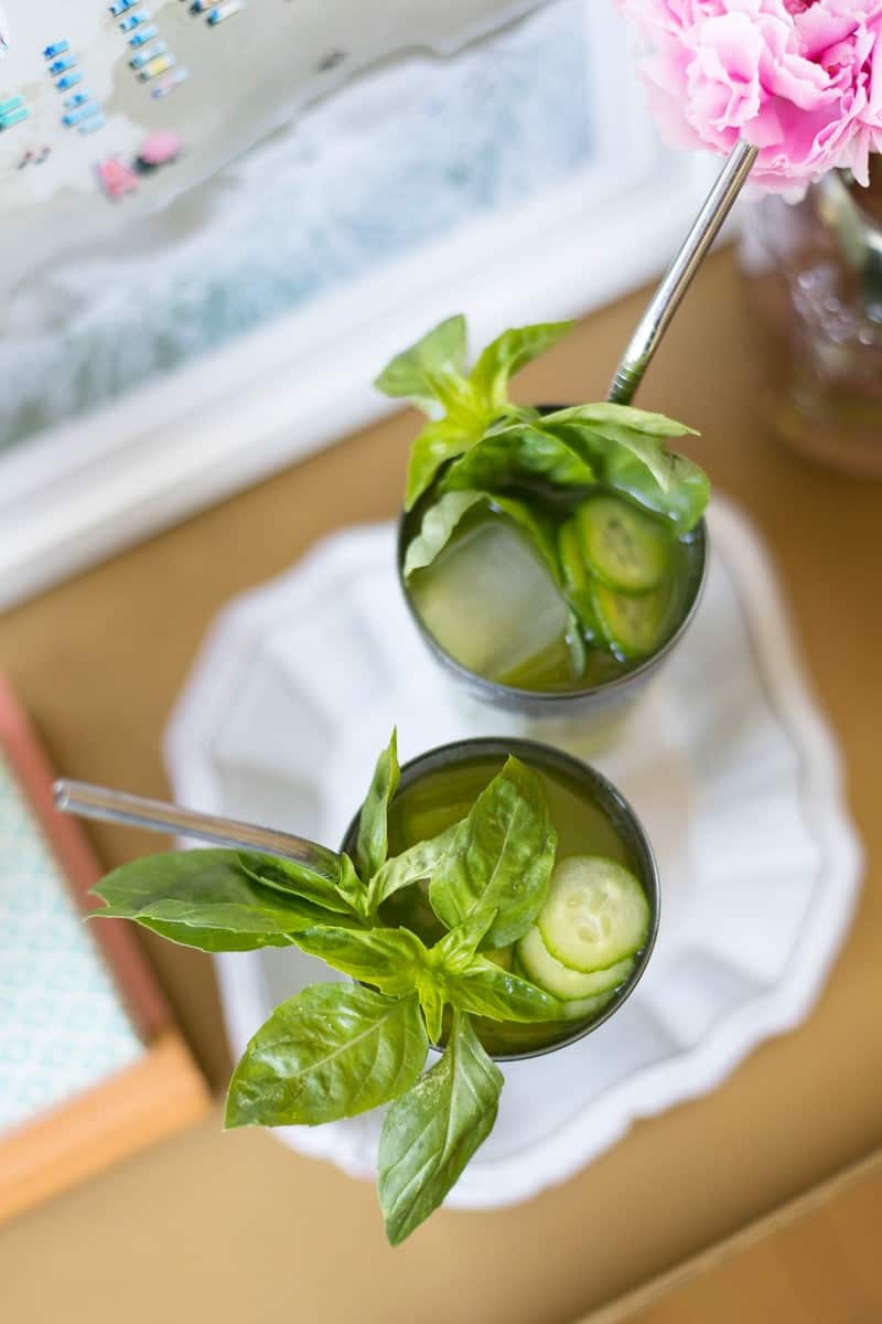 Cucumber Basil Agua Fresca Cocktail Recipe