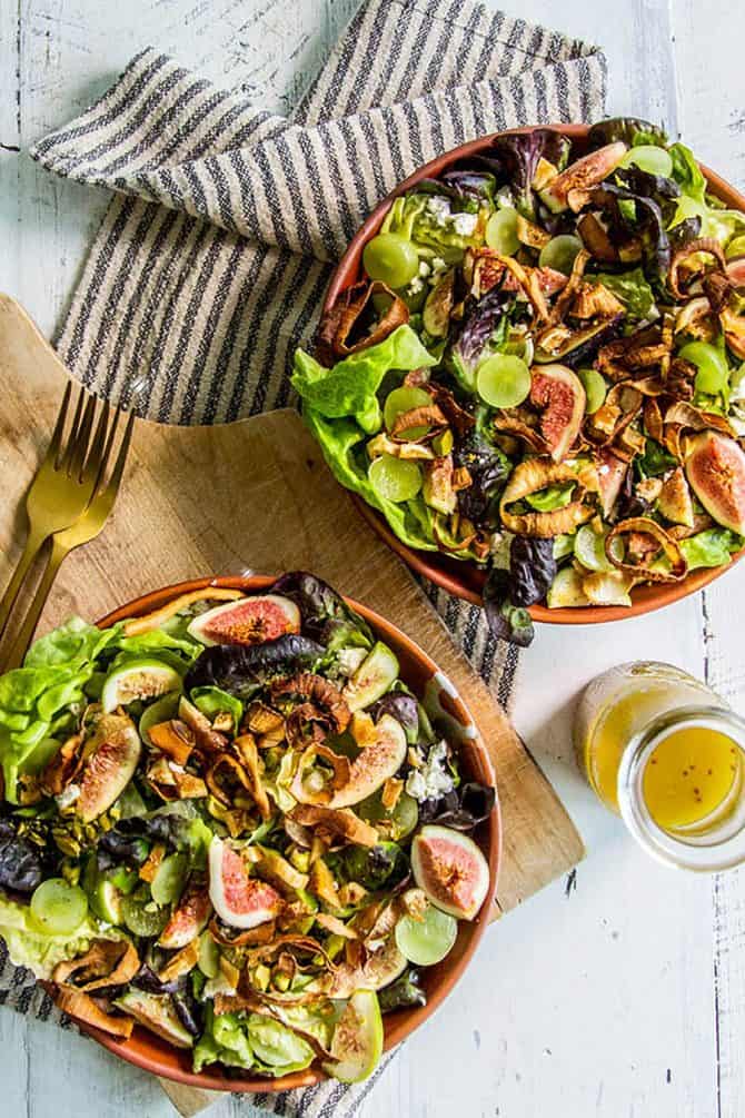 Fresh Fig & Grape Salad with Crispy Shallots - Meg of This Mess is Ours ...