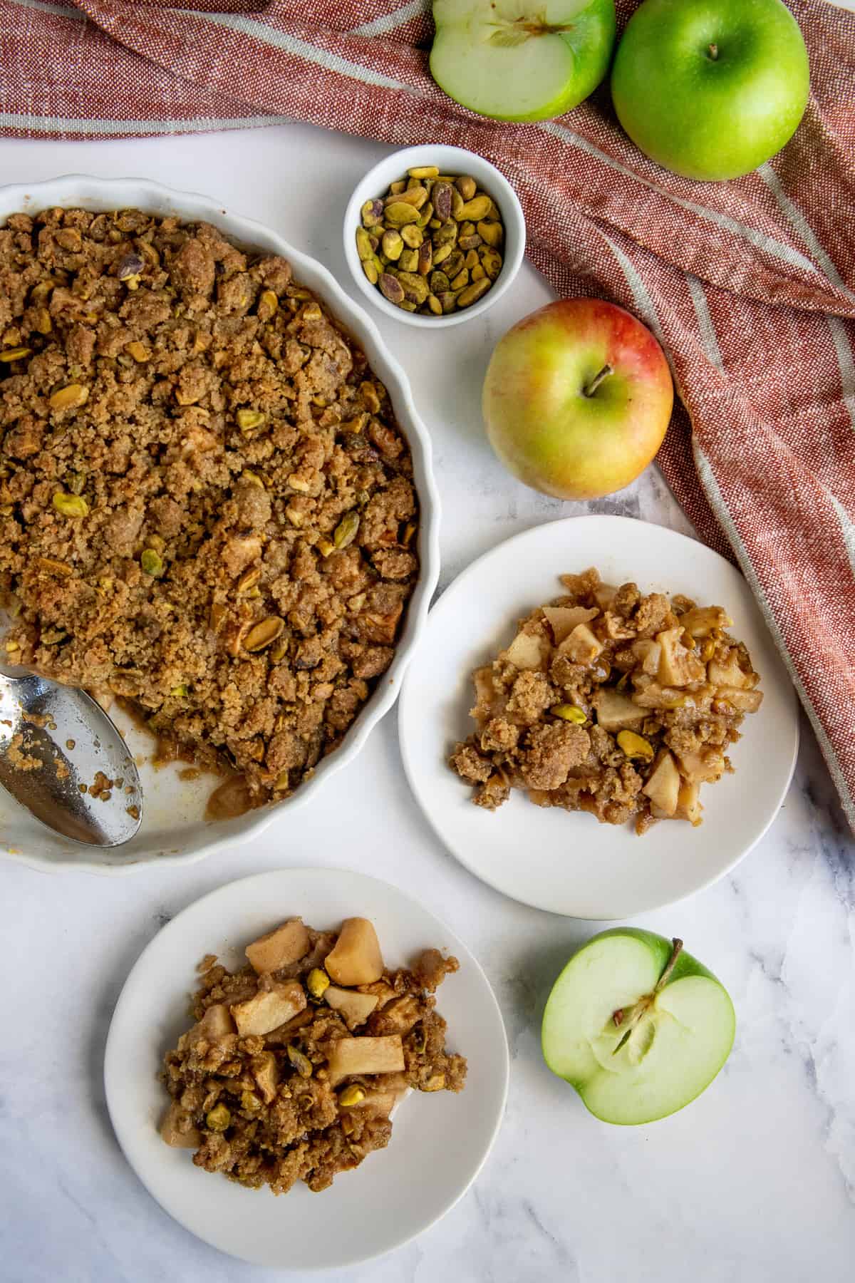 Apple Pistachio Crisp – Cheryl of Bakes by Brown Sugar