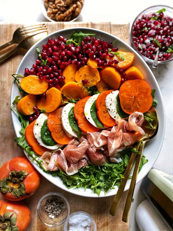 Autumn “Caprese” with California Grown Persimmon and Pomegranate