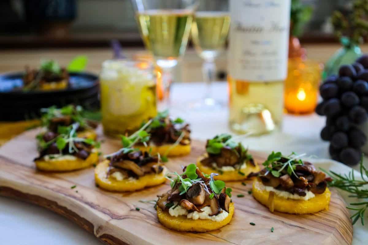 Polenta Mushroom Rounds from A Girl Defloured