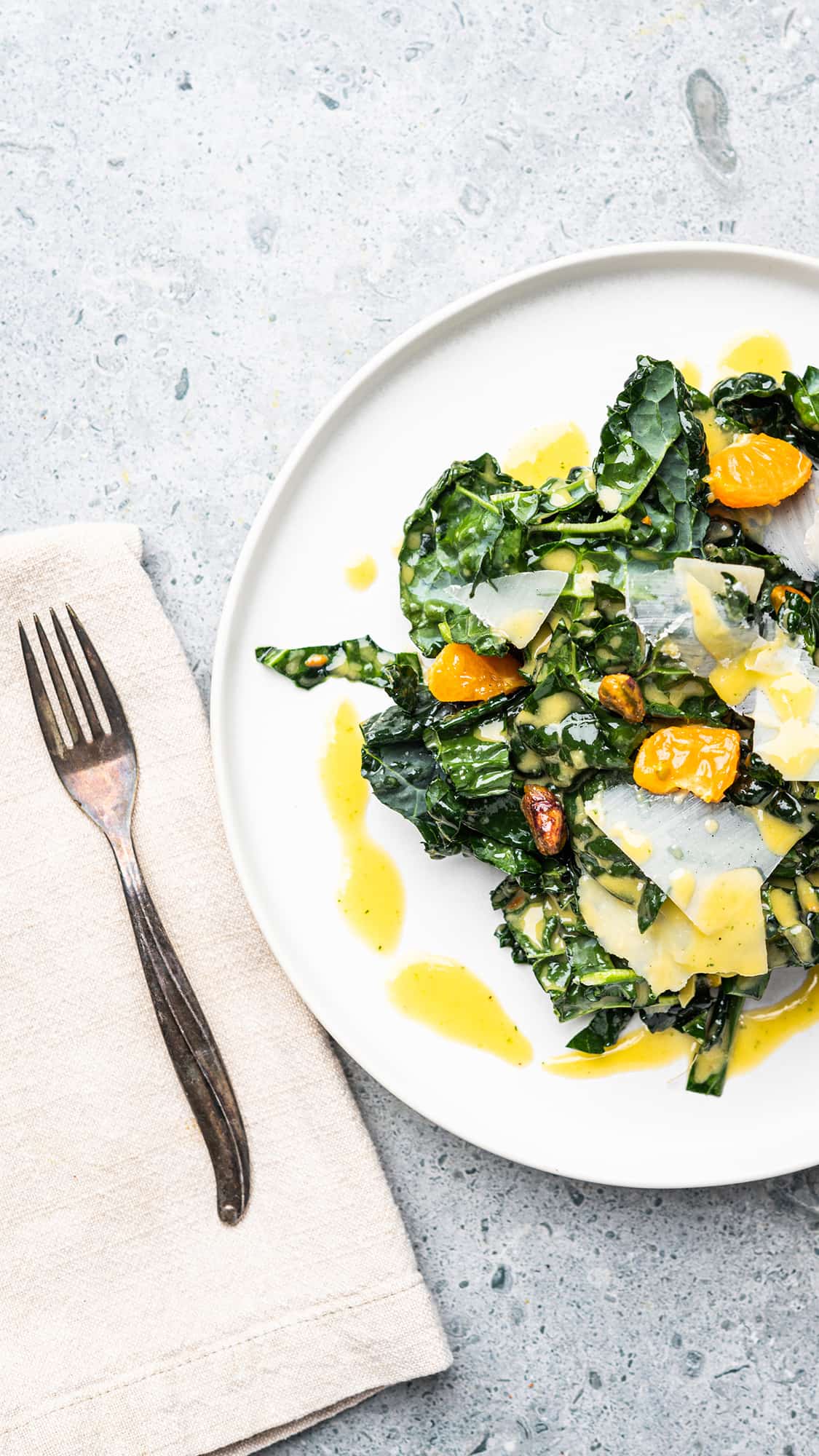 Kale and Clementine Salad - Hide the cheese