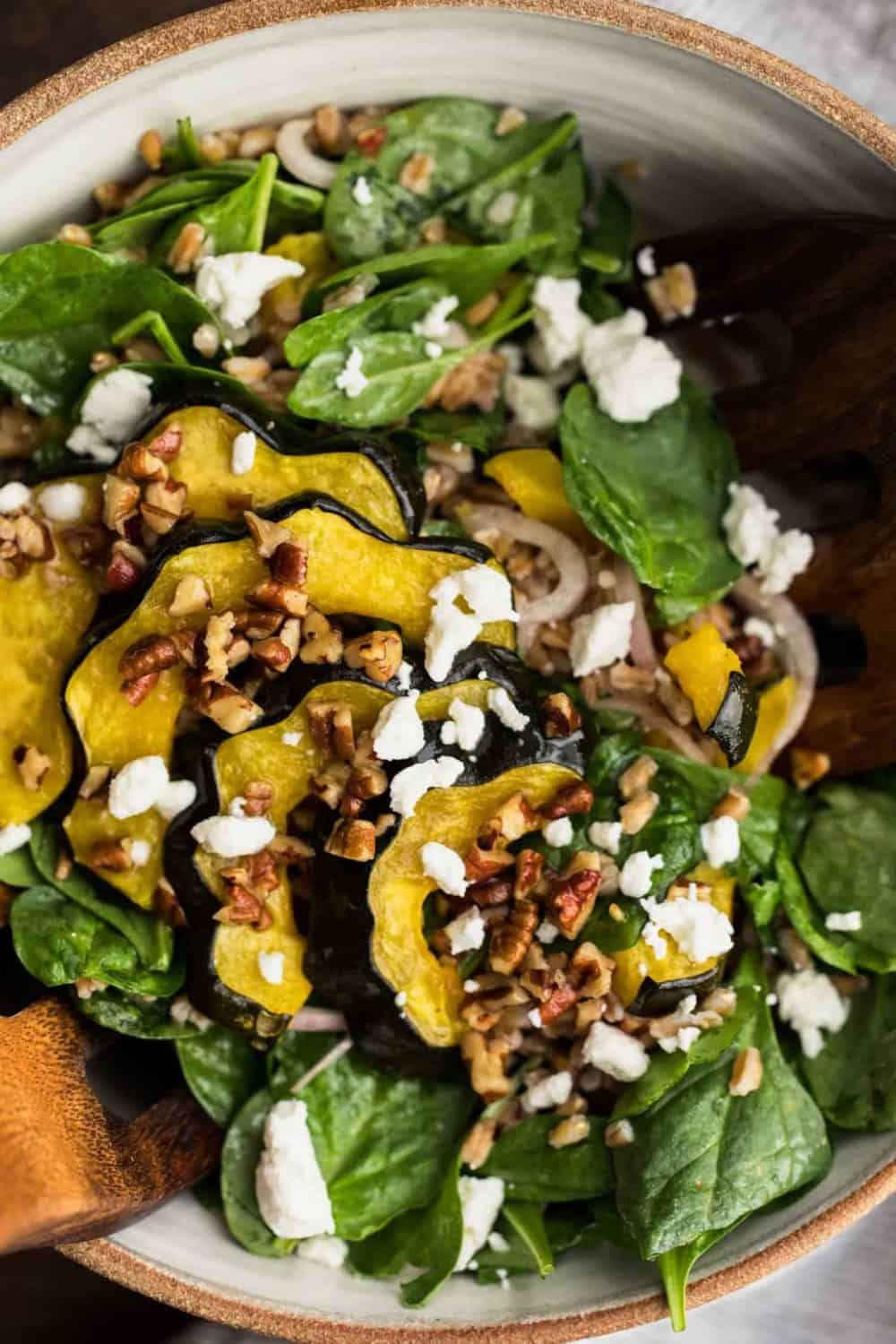 Roasted Acorn Squash Salad with Pecan Vinaigrette