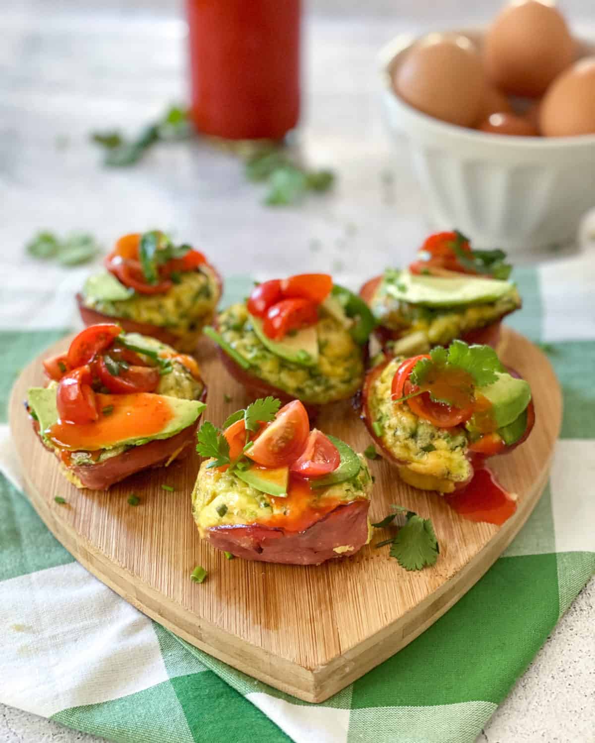 Green Chile Ham & Egg Cups