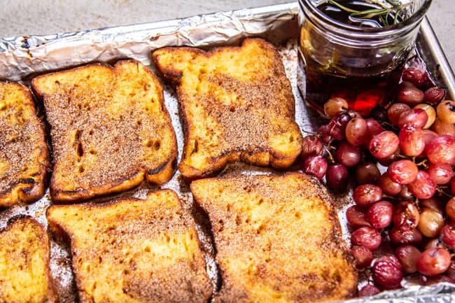 Sheet Pan French Toast with Roasted Grapes recipe