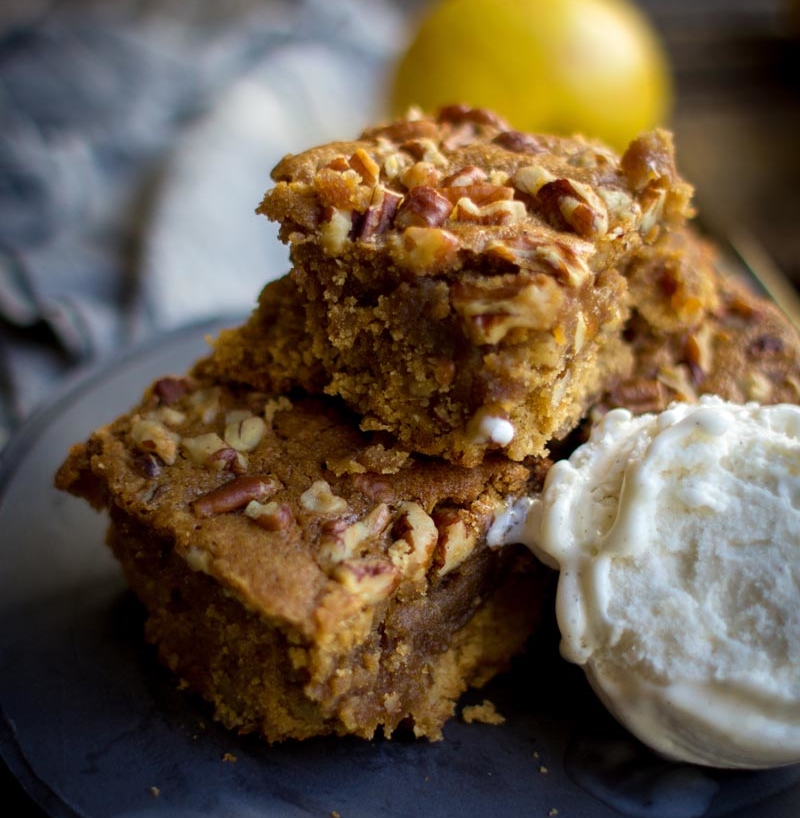 Gluten Free Apple Brown Butter Blondies recipe