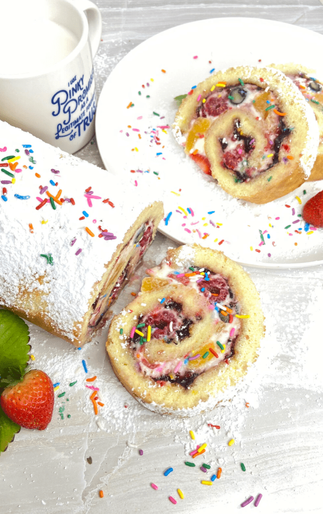 Rainbow Cake Roll