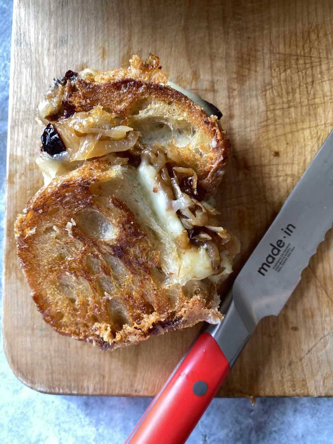 Crunchy Grilled Cheese with Sweet & Savory Caramelized Onions