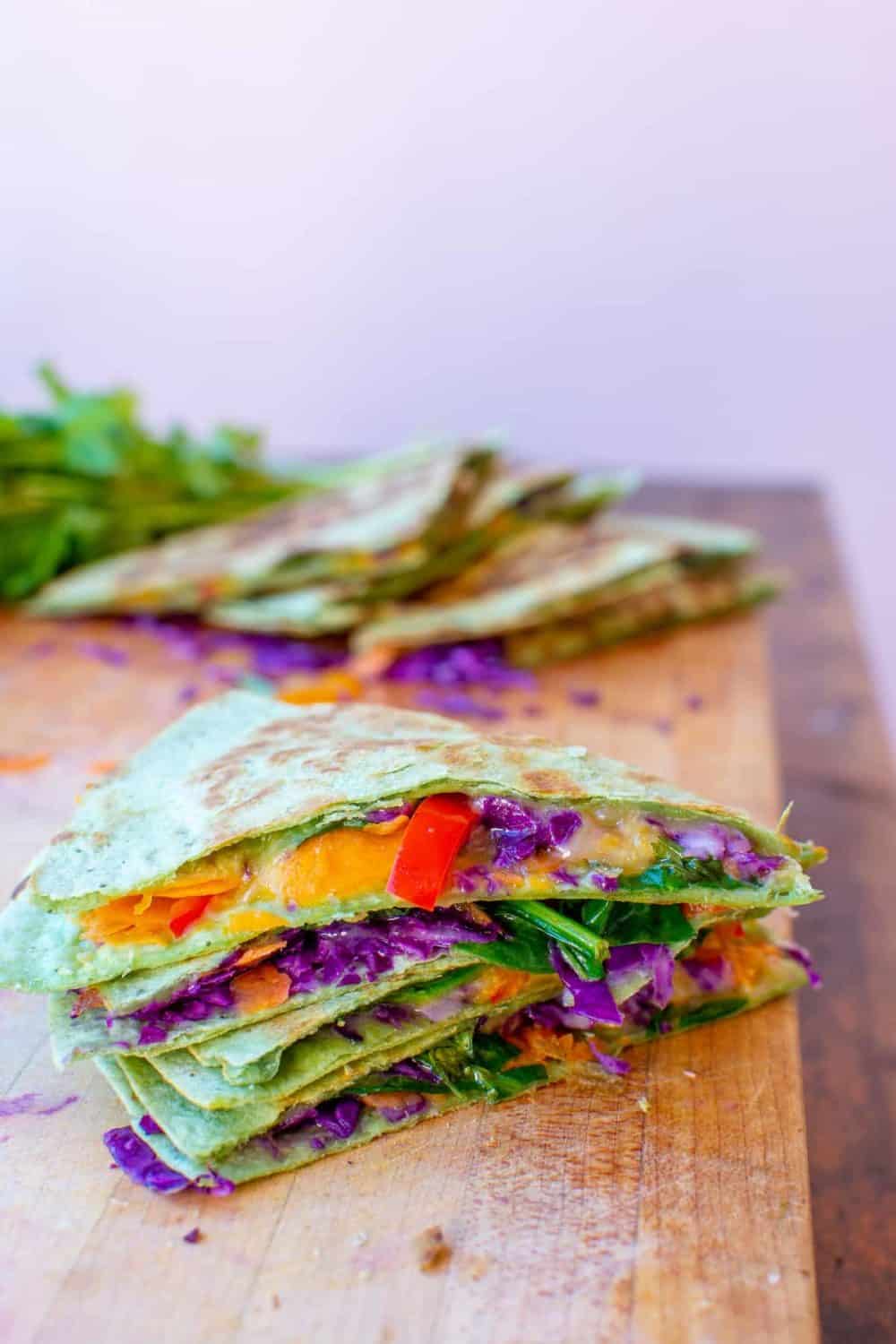 Rainbow Veggie Quesadilla 