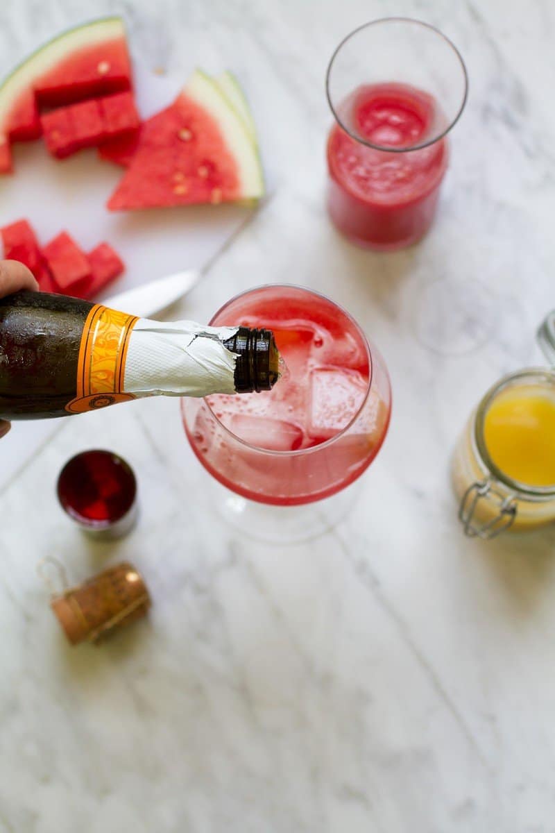 Watermelon Ginger Aperol Spritz