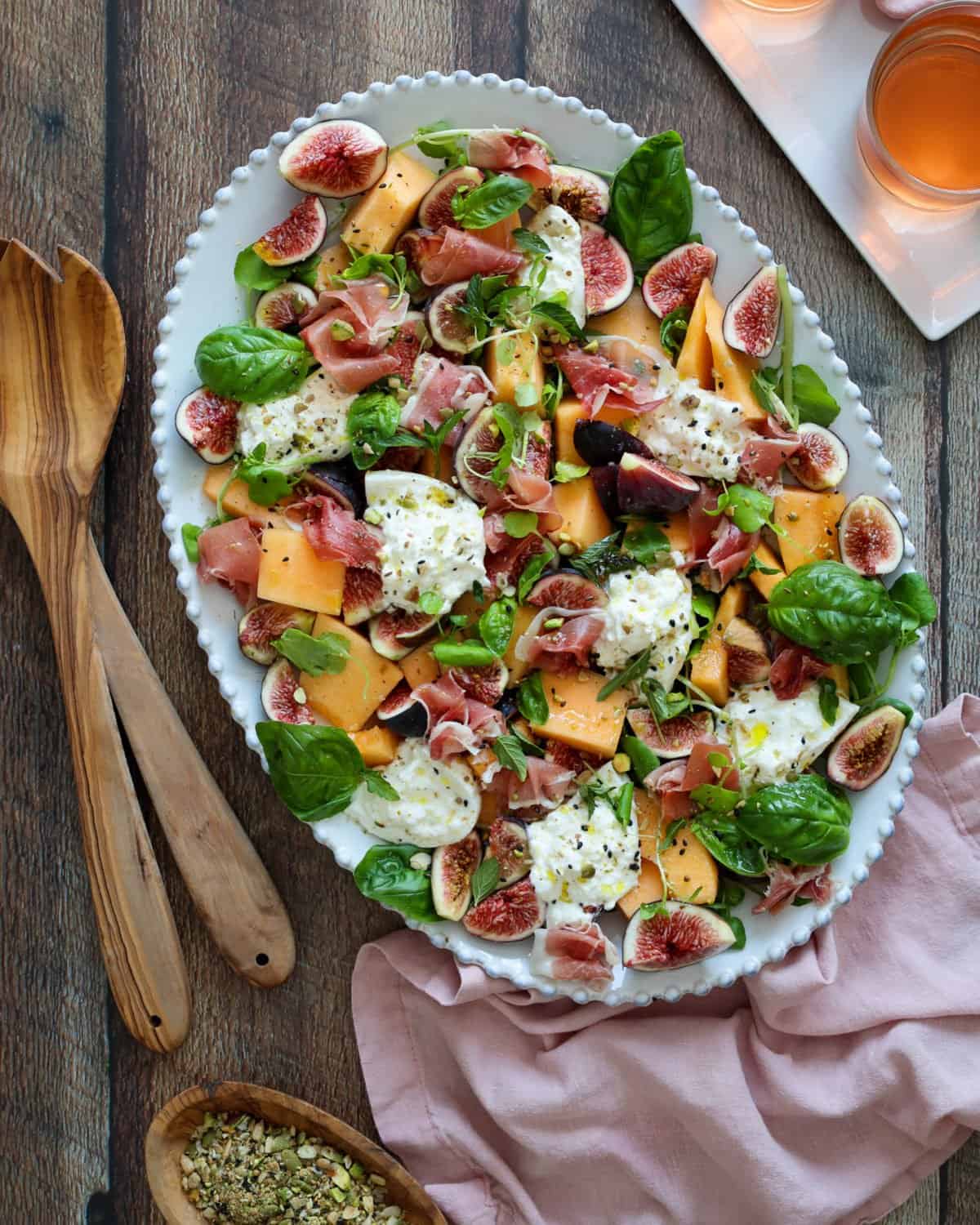 Summer Salad – with Figs, Melon & Dukkah