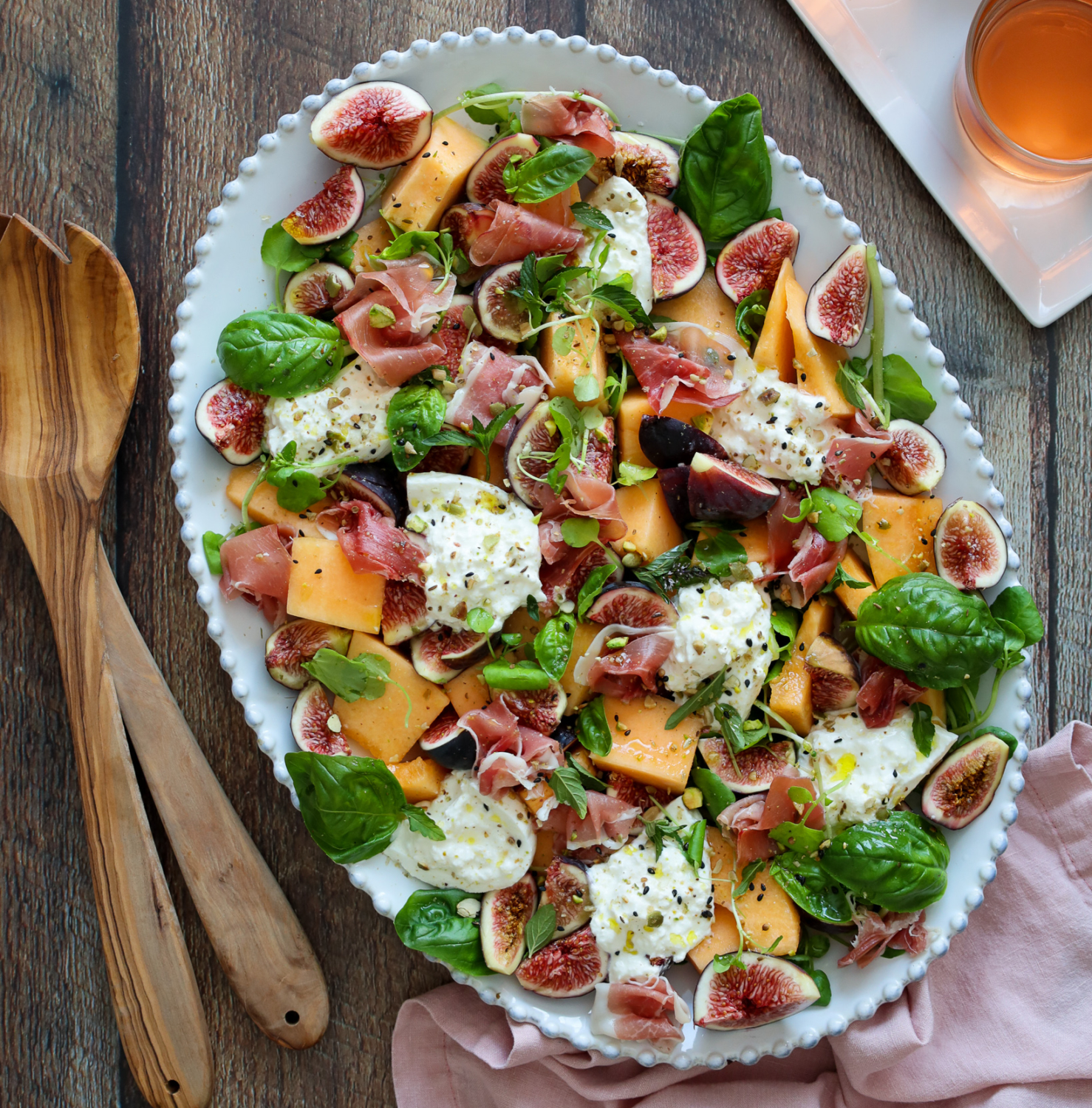 Summer Salad – with Figs, Melon & Dukkah