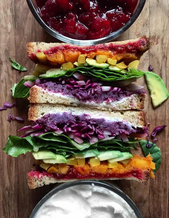 Rainbow Stacked Sandwich