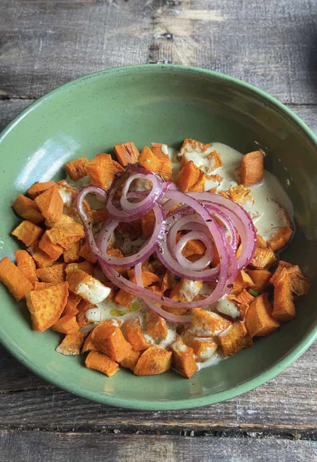 roast sweet potato cubes from teri turner