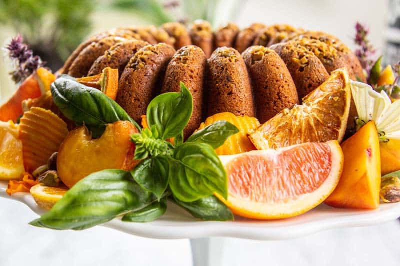 Orange Cardamom Olive Oil Cake (Mini Bundt Cakes) - Wheel of Baking