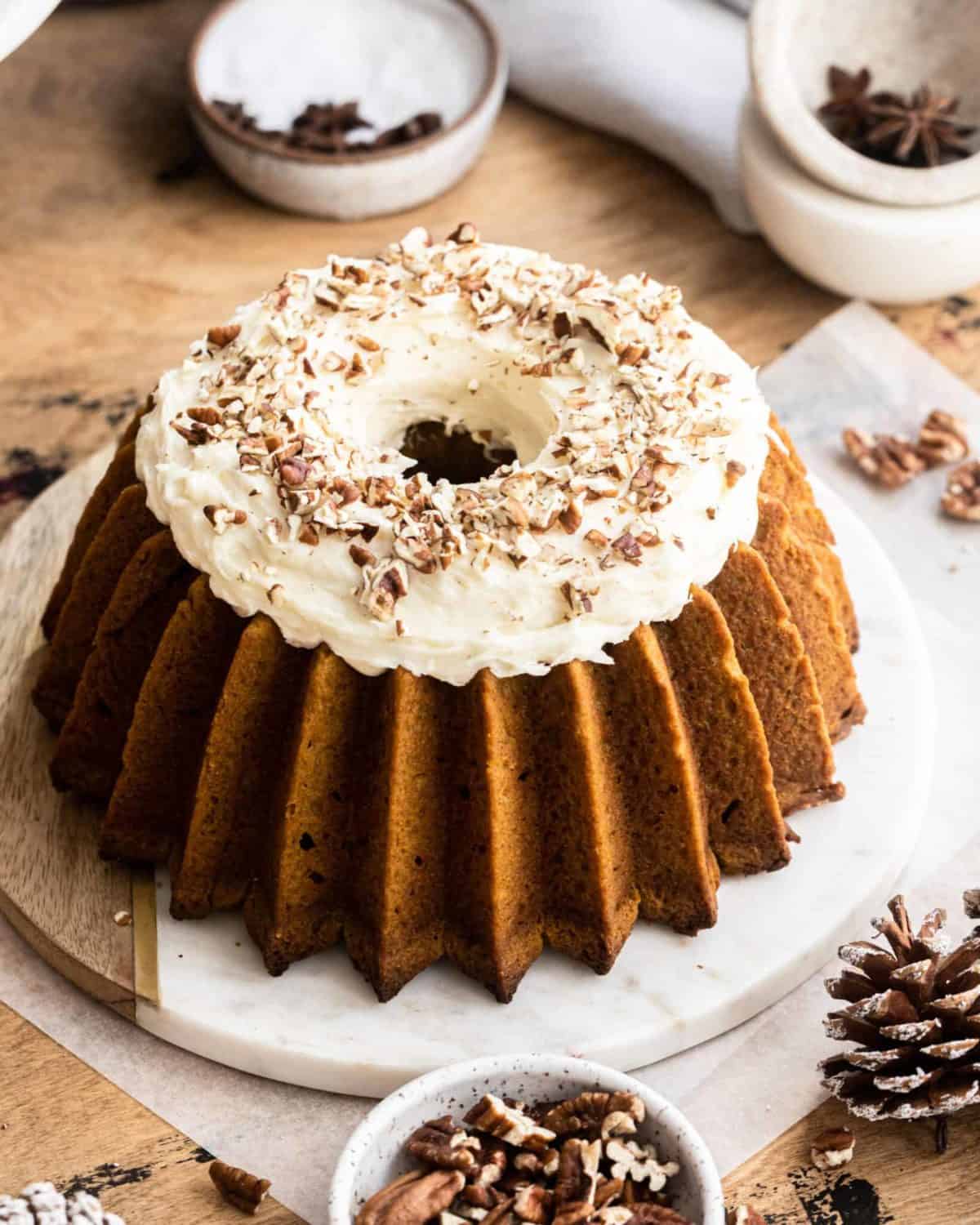 Sweet Potato Pound Cake with Cream Cheese Frosting