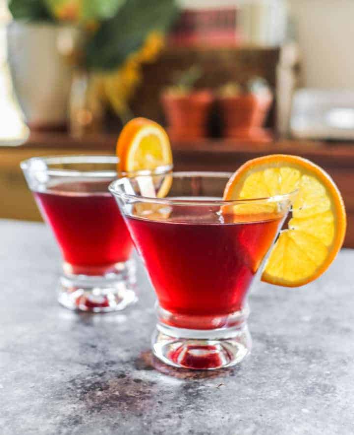pomegranate martini recipe from G-Free Foodie