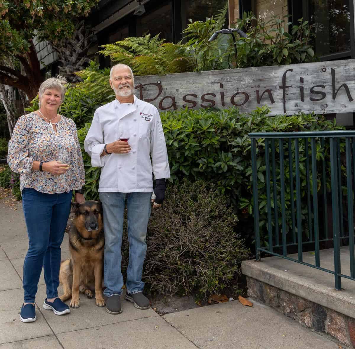 Owners of Passionfish, a Monterey Seafood restaurant owned by Ted and Cindy Walter